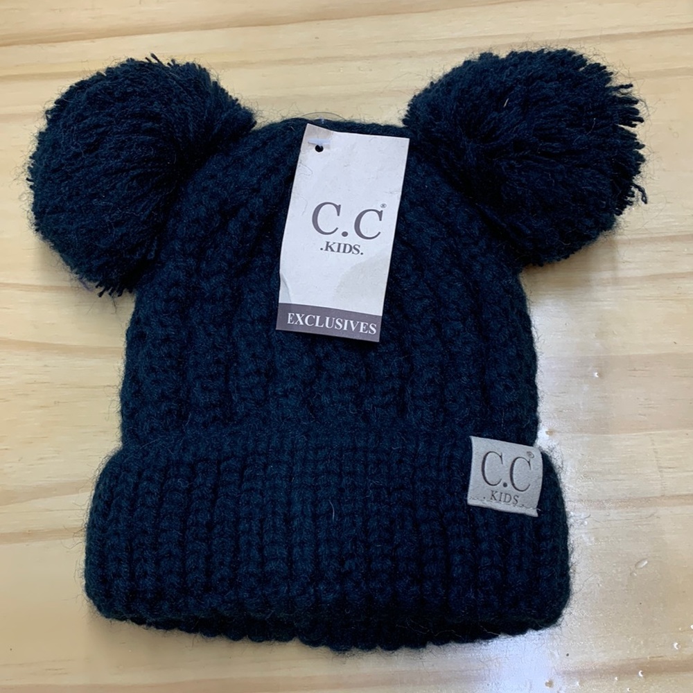 C.C Beanie double Pom KIDS hat
